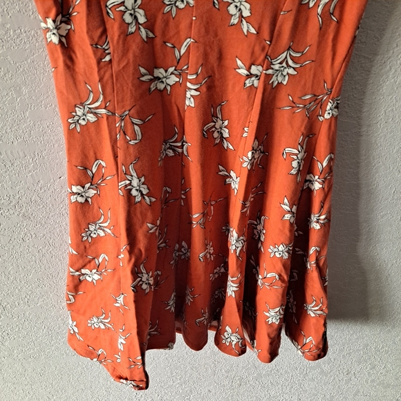 Forever 21 Burnt Orange Floral Dress - Picture 5 of 6